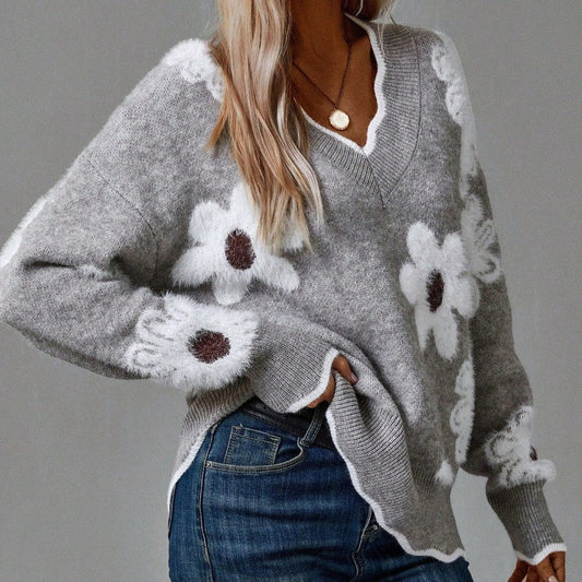 Inés™ | Pull chic pour femme avec imprimé floral