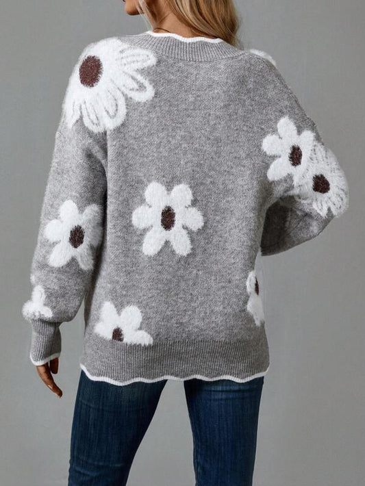Inés™ | Pull chic pour femme avec imprimé floral