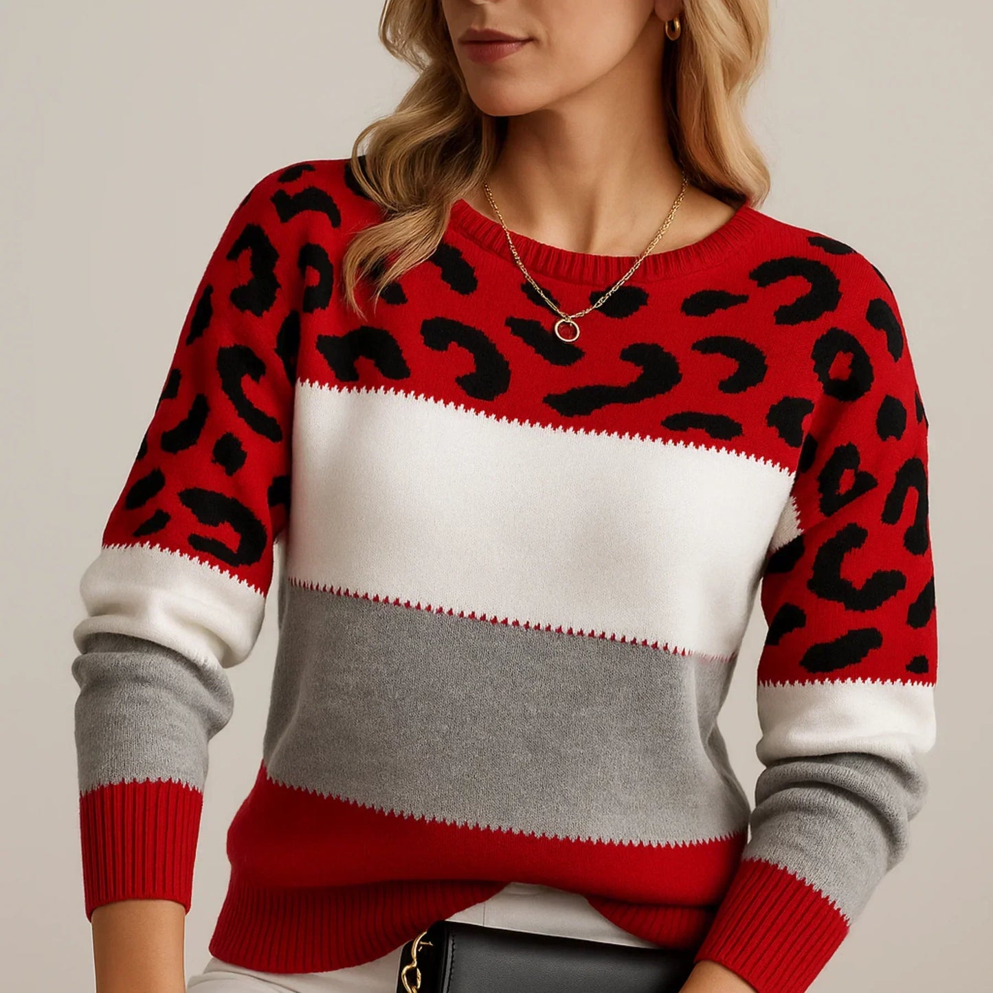 Julieta™ | Pull décontracté avec imprimé léopard