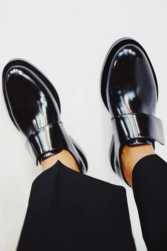 IRIS | Mocassins élégants brillants avec bandeau pour un style impeccable