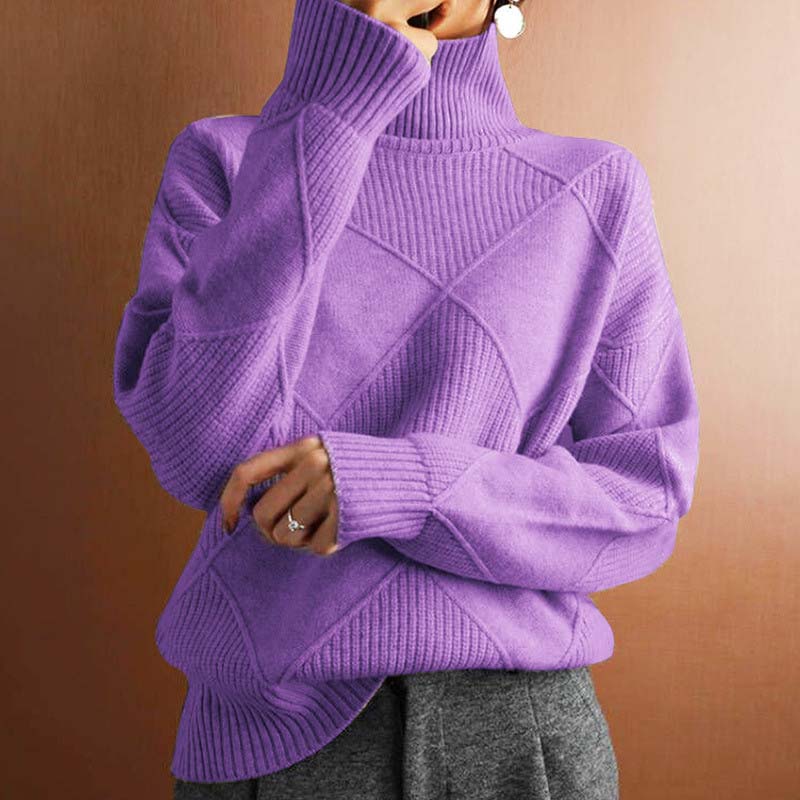 Elena™ | Pull en maille à col montant