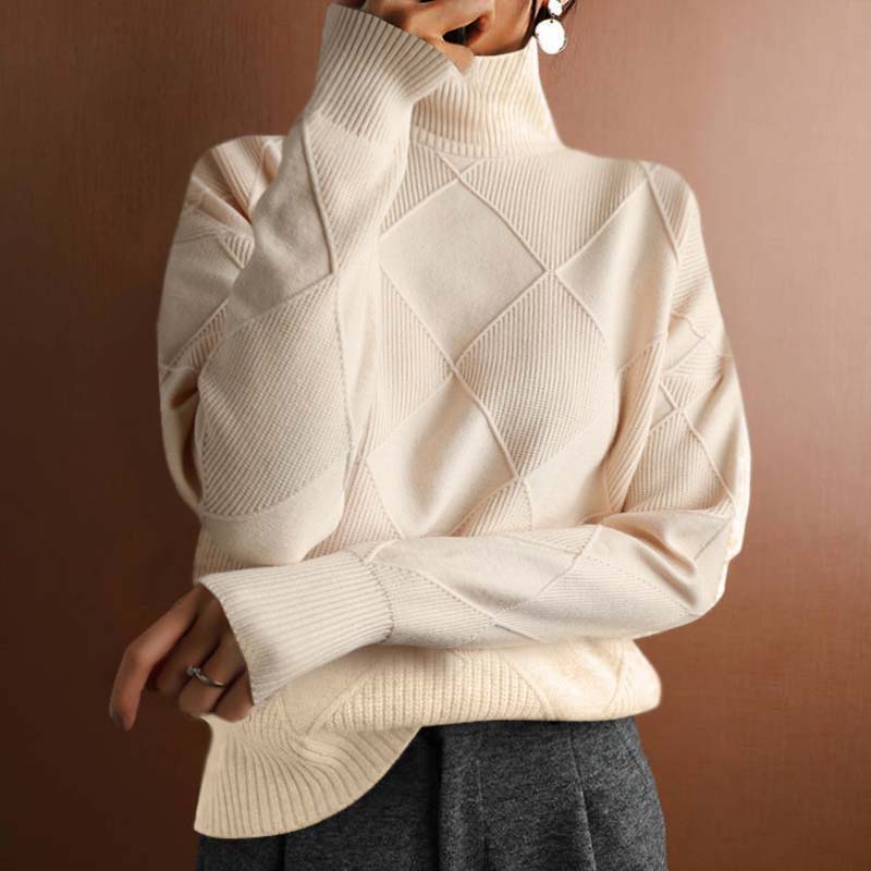 Elena™ | Pull en maille à col montant