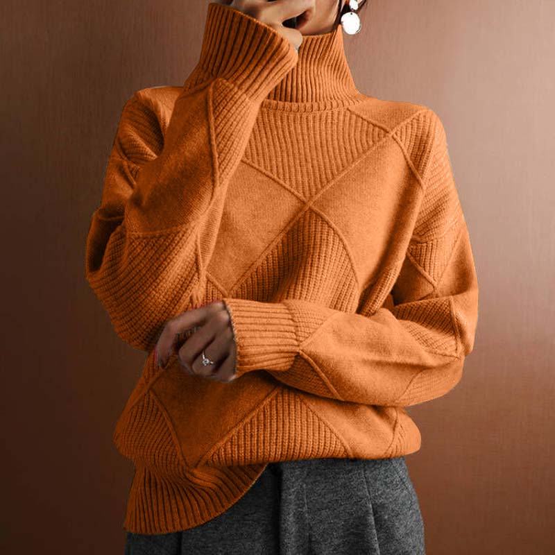 Elena™ | Pull en maille à col montant