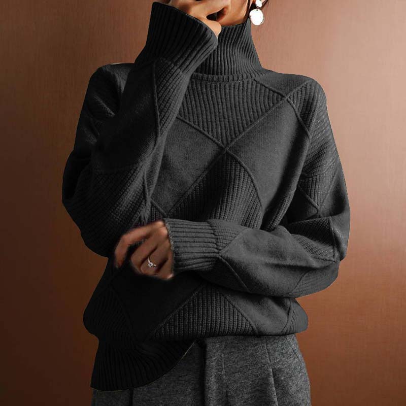 Elena™ | Pull en maille à col montant