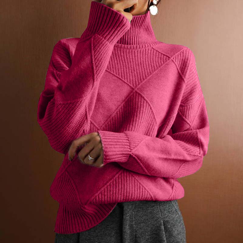 Elena™ | Pull en maille à col montant