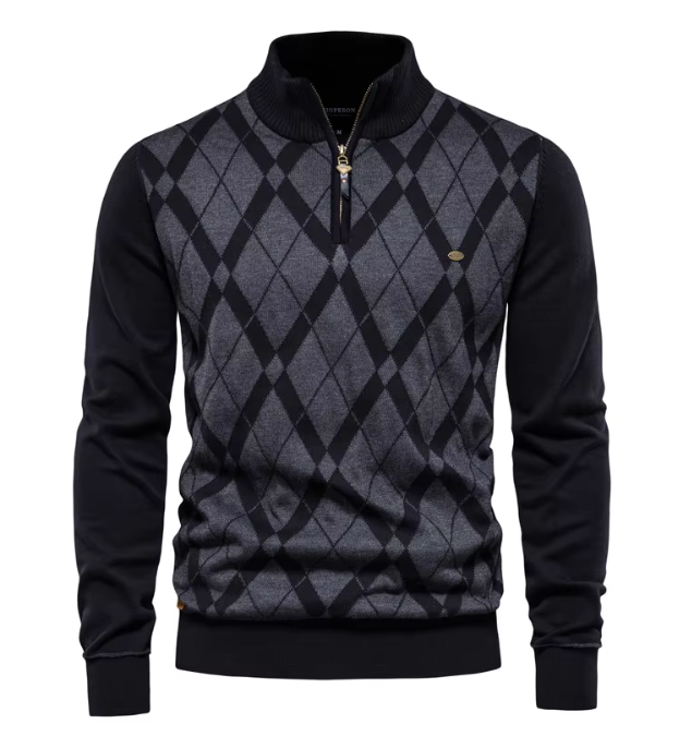 MIRAVO | Pull Homme avec Demi-Zip