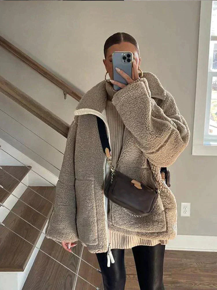 Liora – Manteaux Teddy Oversize