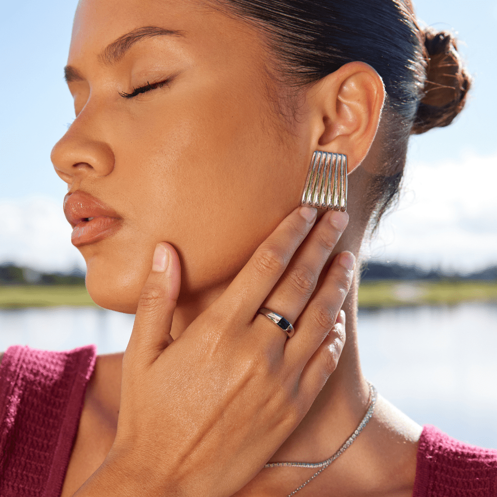 Bague en argent et émeraude Ember