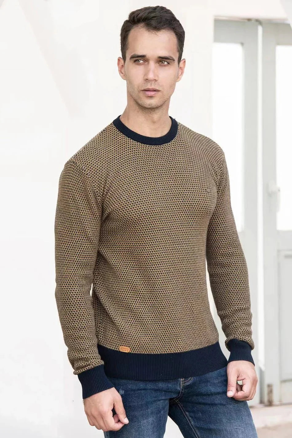 Julius | Pull pour homme avec motif en losanges