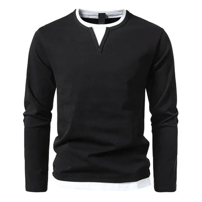 MIRAVO | T-shirt à manches longues en coton peigné premium
