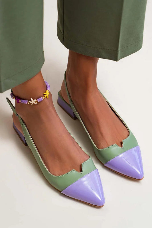 VITTORIA | Ballerines élégantes avec bout et détails bicolores pour un style raffiné