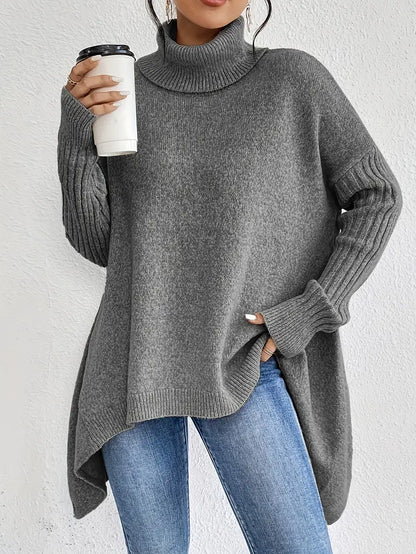 Adela™ | Pull long à col montant