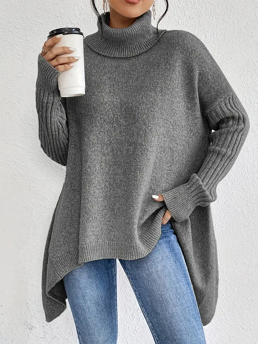 Adela™ | Pull long à col montant