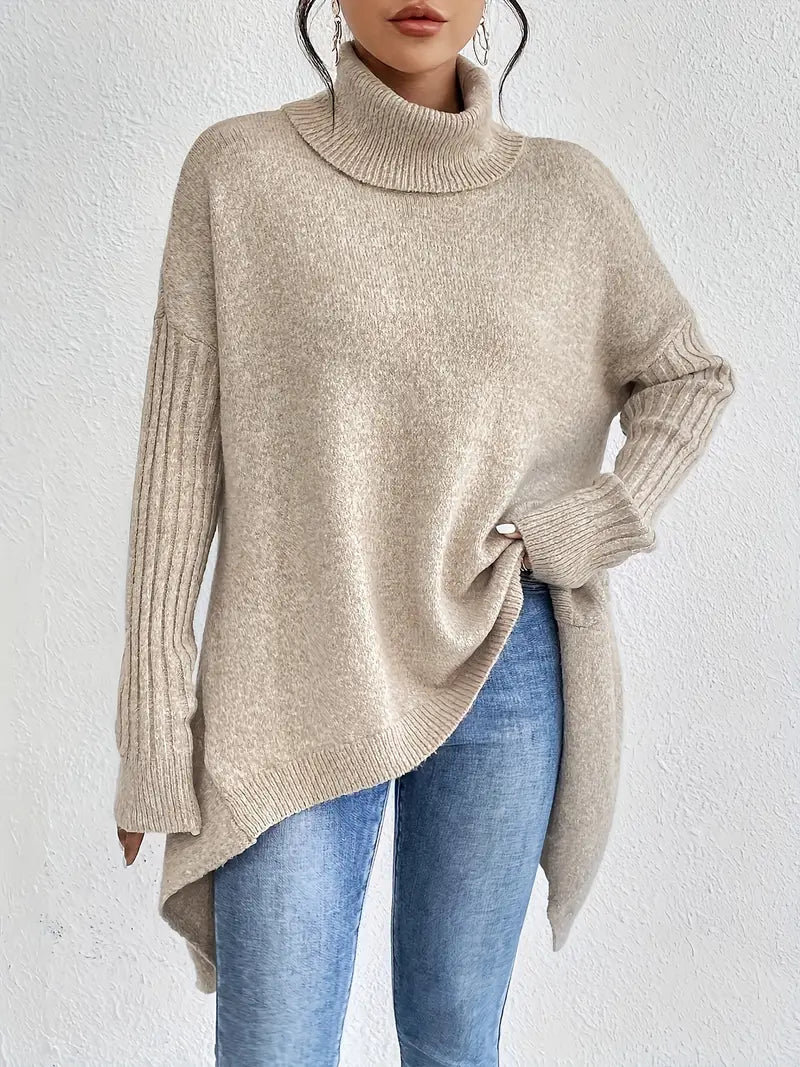 Adela™ | Pull long à col montant