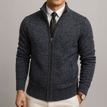 Adrien | Cardigan Zippé En Laine Mérinos