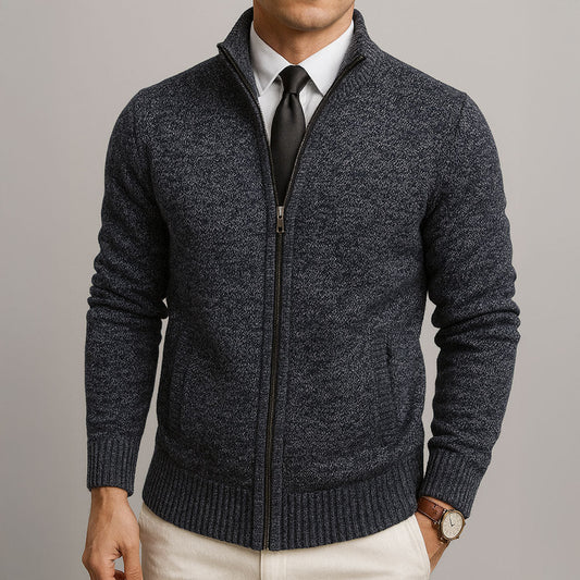 Adrien | Cardigan Zippé En Laine Mérinos