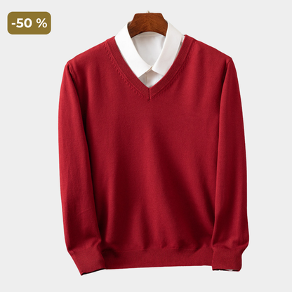 Bexford | Pull V-Neck en Pur pour Hommes