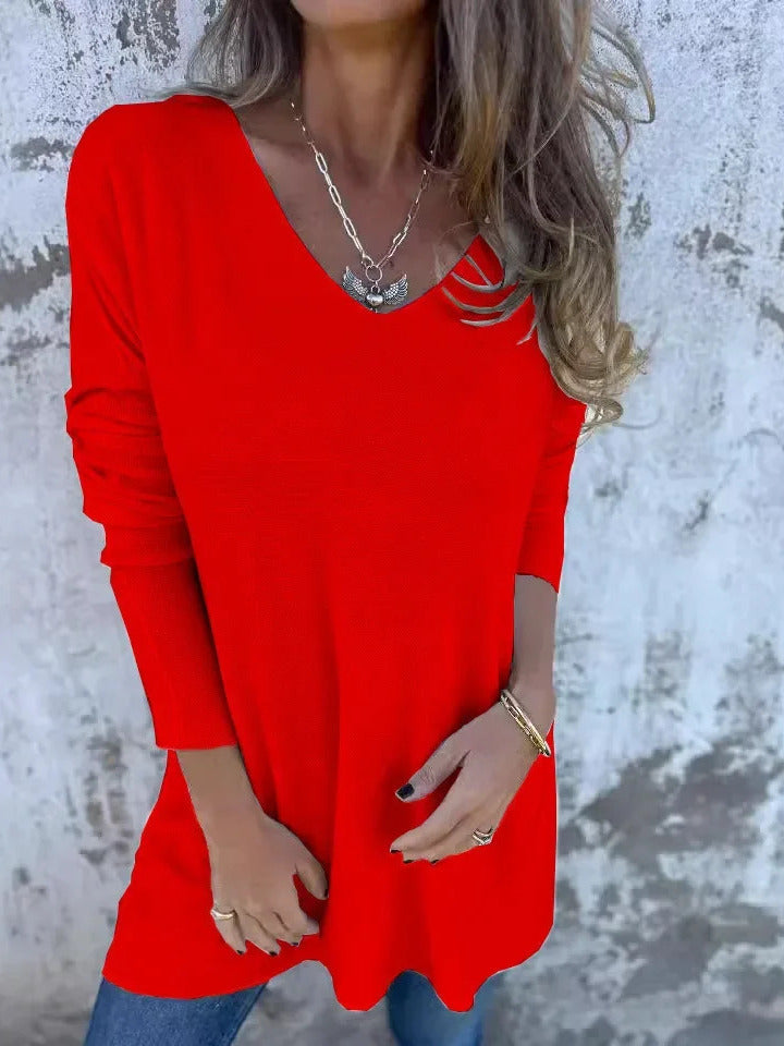 Juana™ | Tunique en tricot décontractée à col en V