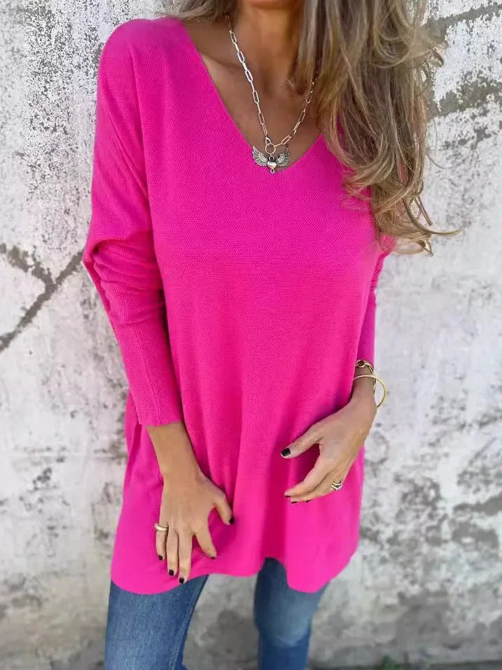 Juana™ | Tunique en tricot décontractée à col en V