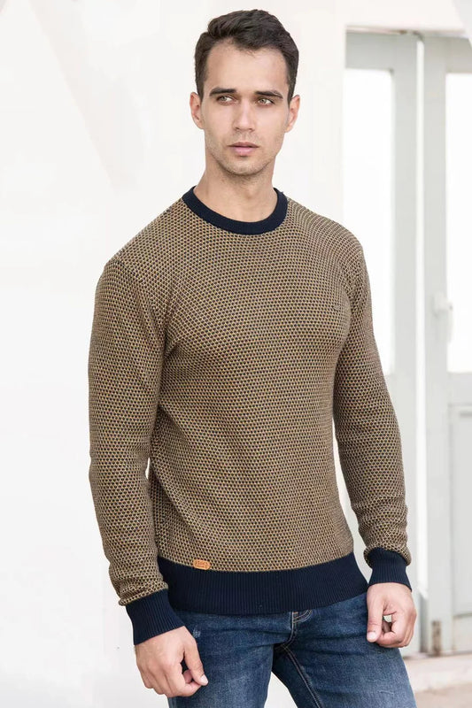 MIRAVO | Pull homme à motif à carreaux