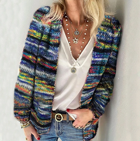 Herminia™ | Cardigan multicolore chaud