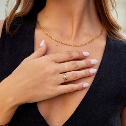 Koninklijke - Bague vintage en perles