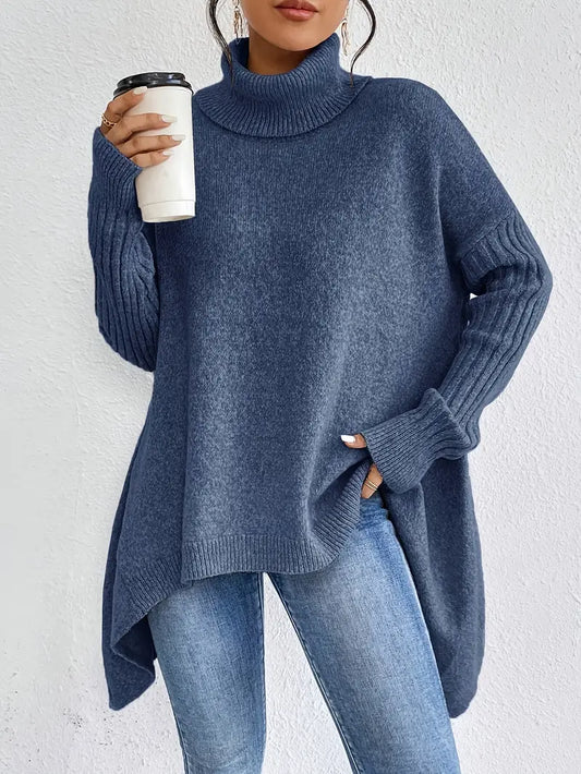 Adela™ | Pull long à col montant