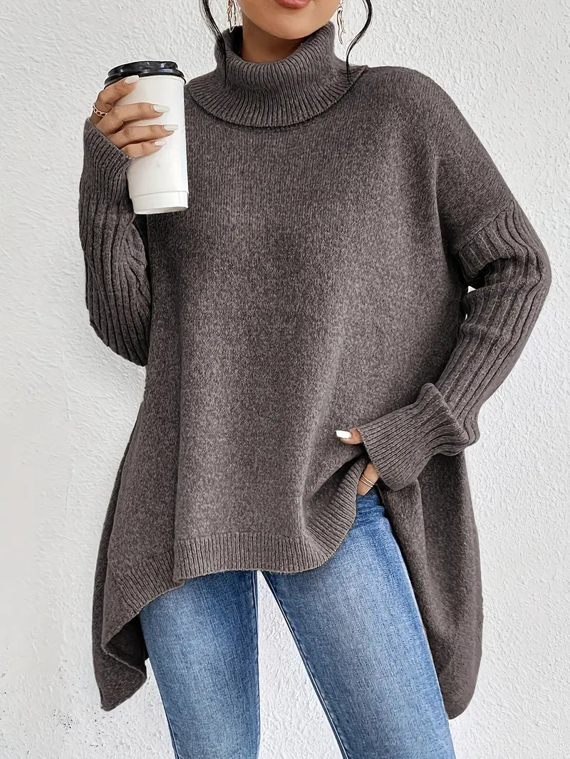 Adela™ | Pull long à col montant