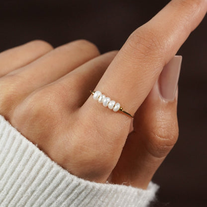 Grace - Bague en perles d'eau douce