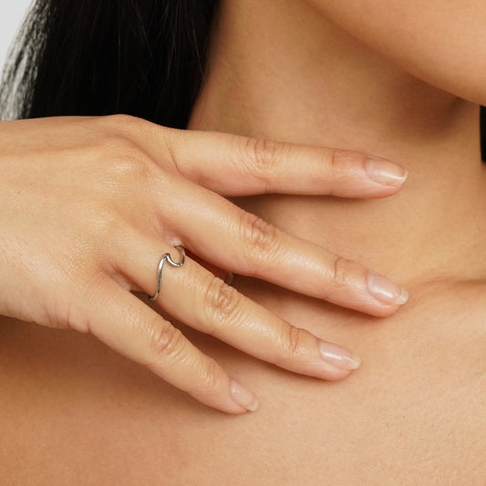 Bague en Argent Imari Vague